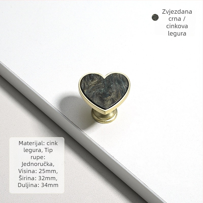 Ručka za ladicu, cinkova legura, sfernog oblika, postavljanje na površinu, moderni minimalistički stil, model 1115