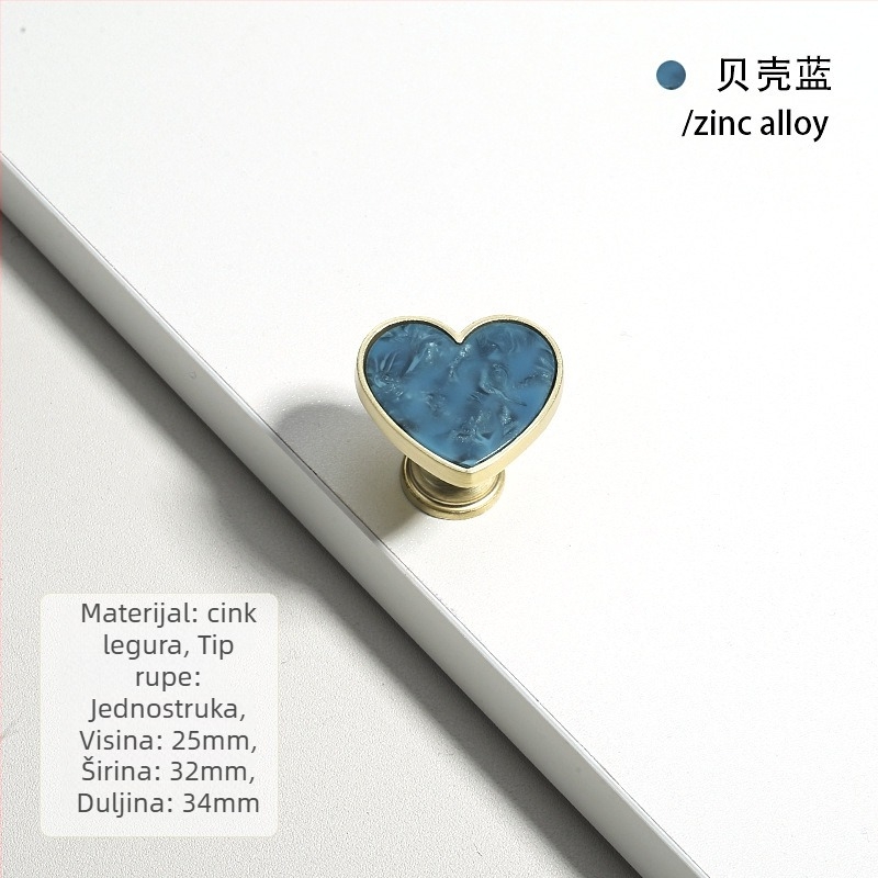 Ručka za ladicu, cinkova legura, sfernog oblika, postavljanje na površinu, moderni minimalistički stil, model 1115