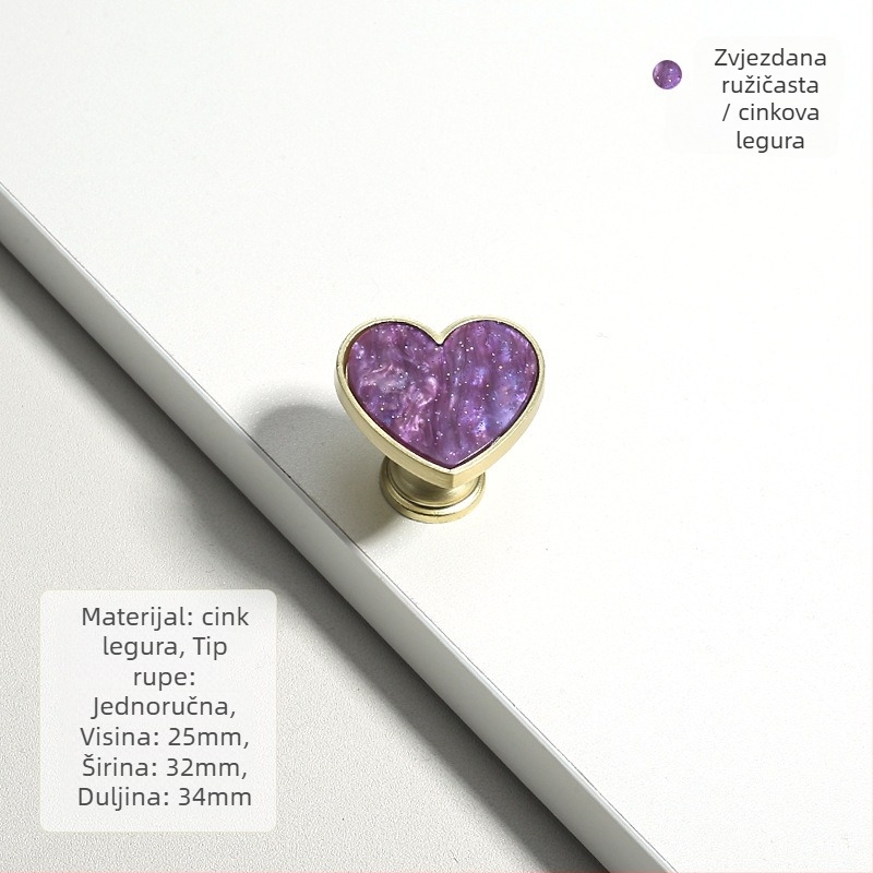 Ručka za ladicu, cinkova legura, sfernog oblika, postavljanje na površinu, moderni minimalistički stil, model 1115