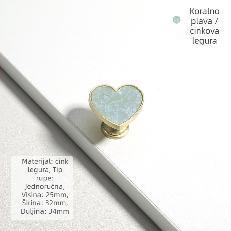 Ručka za ladicu, cinkova legura, sfernog oblika, postavljanje na površinu, moderni minimalistički stil, model 1115