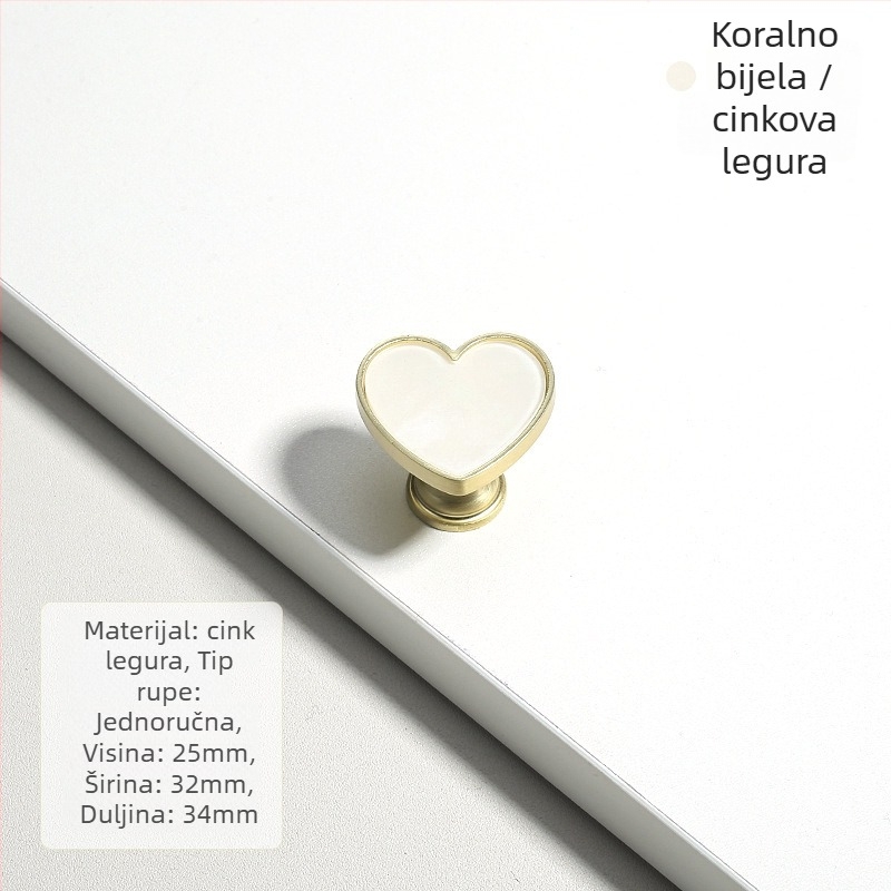 Ručka za ladicu, cinkova legura, sfernog oblika, postavljanje na površinu, moderni minimalistički stil, model 1115