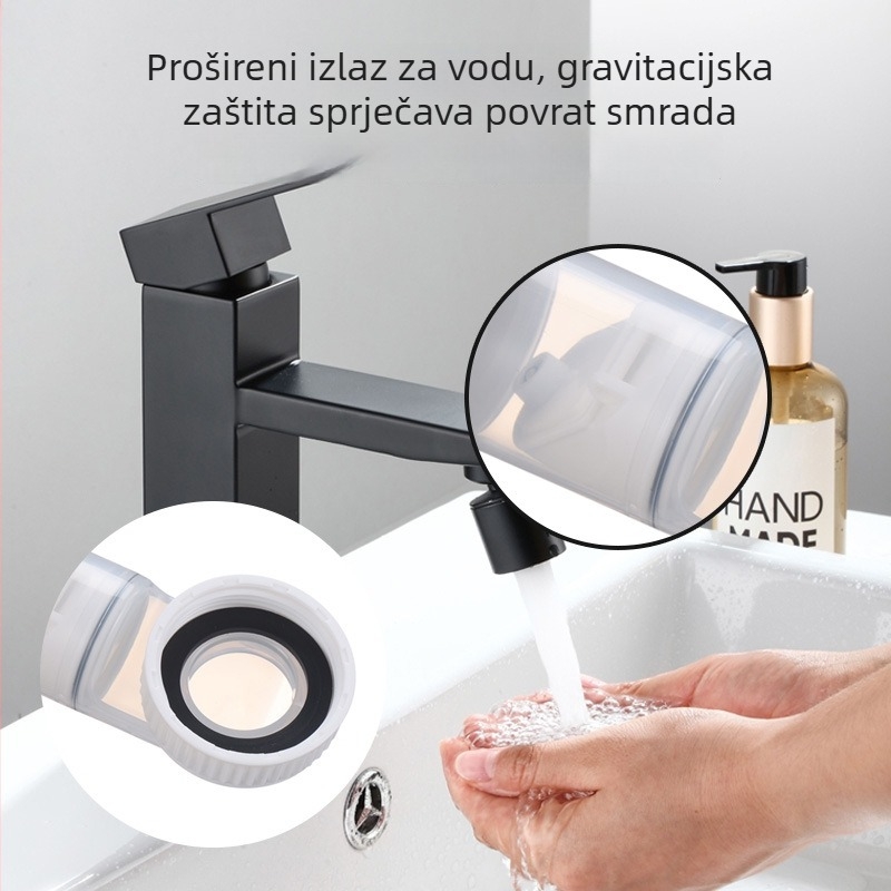 Kuhinjski odvodni fitinzi – P-luk, Bounce tip, PP materijal, model DL-8622E, moderan minimalistički stil