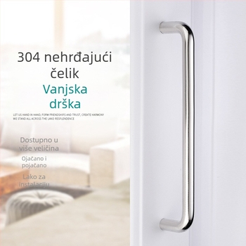 Drška od nehrđajućeg čelika za ormariće – lukasti oblik, moderni jednostavni stil, kovano, za vrata i ladice