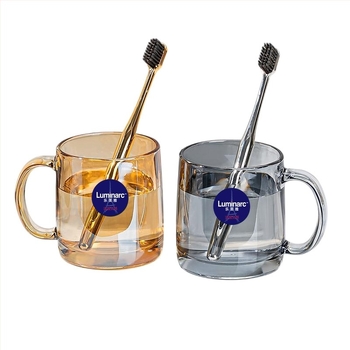 Lemeiya kaljeno staklo čaša za ispiranje usta i čaša za četkicu, okrugla, jednostrukog sloja, otporna na visoke temperature, kućna i hotelska upotreba