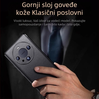 Kućište Huawei Mate60 Pro+ od prave kože, bežično punjenje, flip futrola s načinom spavanja, magnetsko držanje za Mate70 i Mate80