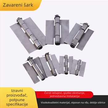 Zavareni šarniri za vrata ormarića, od željeza, model 03, površina s uljem i antikorozijskim premazom, moderan minimalistički stil