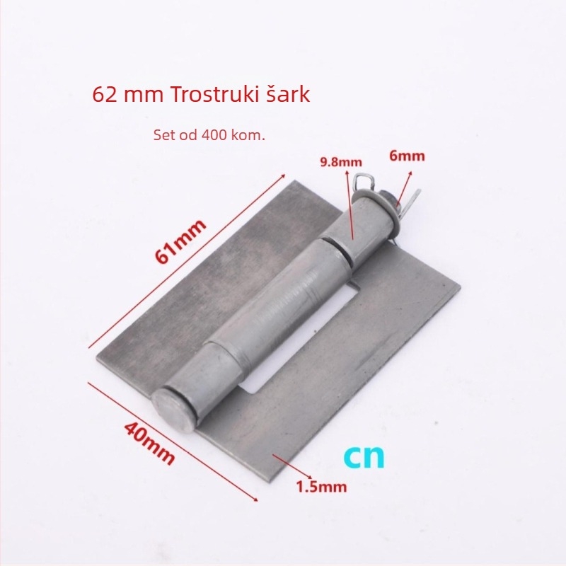 Zavareni šarniri za vrata ormarića, od željeza, model 03, površina s uljem i antikorozijskim premazom, moderan minimalistički stil