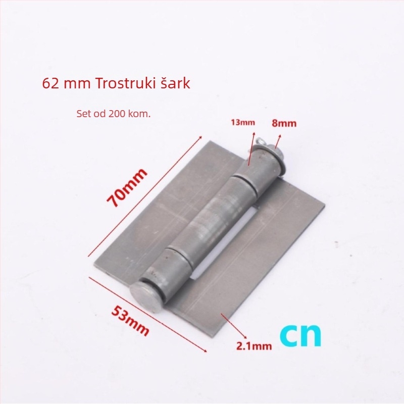 Zavareni šarniri za vrata ormarića, od željeza, model 03, površina s uljem i antikorozijskim premazom, moderan minimalistički stil