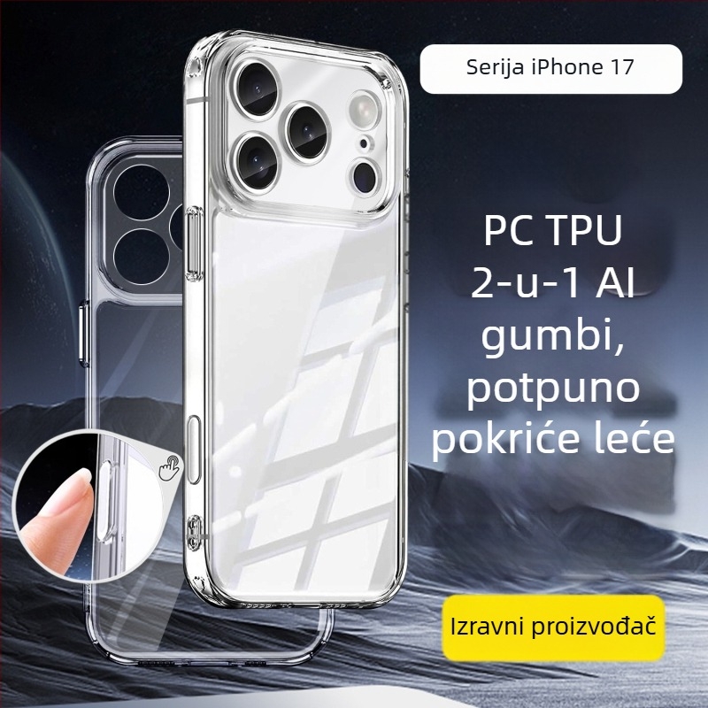 Kućište za iPhone 17 Pro Max s dvostrukim magnetskim dizajnom, zaštita kamere, TPU+PC konstrukcija, injekcijsko oblikovanje, otpornost na pad