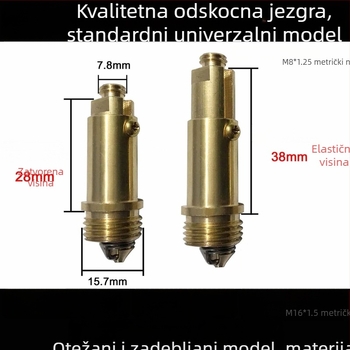 Meden pop-up odvod za umivaonik – Bounce tip, oblik P-krivulja, stil laganog luksuza