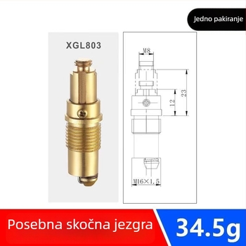 Meden pop-up odvod za umivaonik – Bounce tip, oblik P-krivulja, stil laganog luksuza