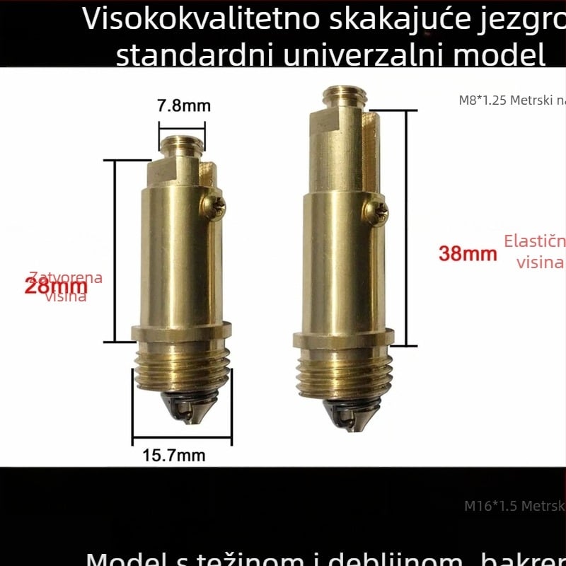 Meden pop-up odvod za umivaonik – Bounce tip, oblik P-krivulja, stil laganog luksuza
