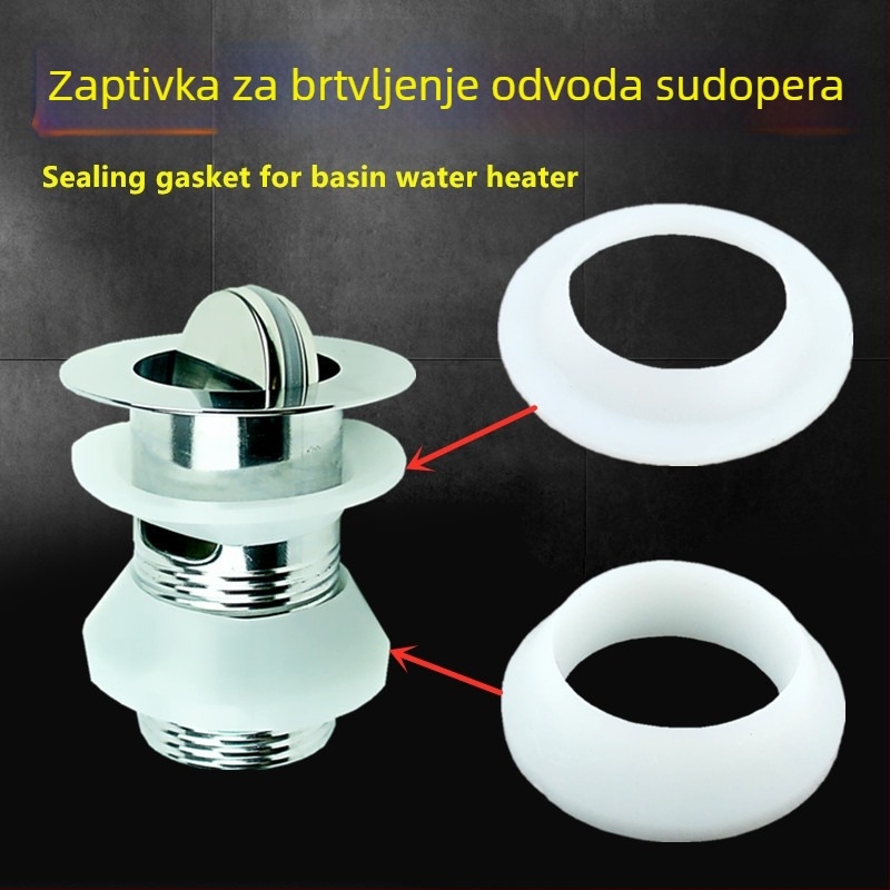 Odvodnja za umivaonik, tip preklopni, gornje i donje podloške, PVC i silikon, marka Xiongpin