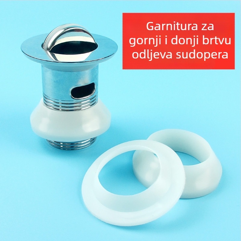 Odvodnja za umivaonik, tip preklopni, gornje i donje podloške, PVC i silikon, marka Xiongpin