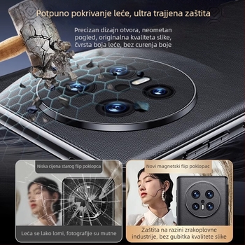 Kožna magnetska flip futrola za Huawei Mate70 Pro