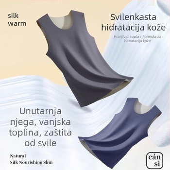 Unisex poliester termalni prsluk s baršunastim podom, debljina 251–300 g/m², okrugli izrez, preko glave