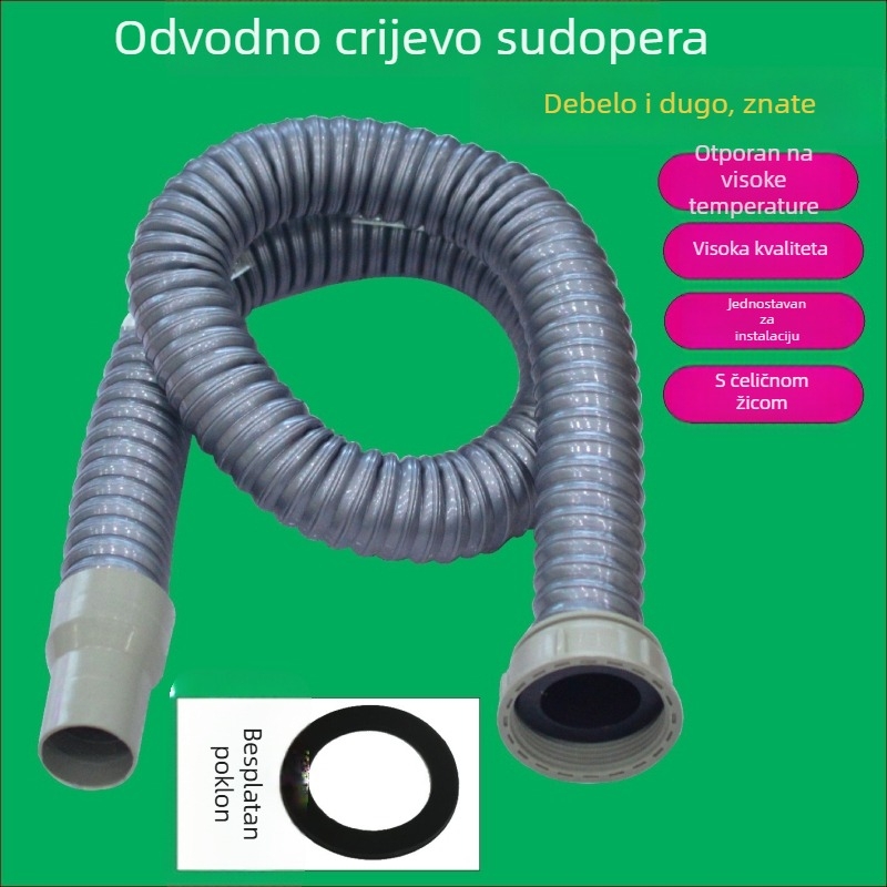 Dr. Dee PVC produženje kućne kanalizacijske cijevi — odvodna cijev za jednostavnu drez, kontrola mirisa