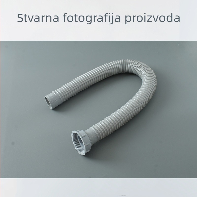 Odvodna cijev za kuhinjski sudoper, navojna, ojačana, PP+PVC, moderan stil