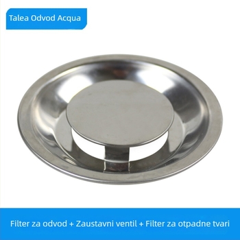 Filtr odvodnje kuhinjskog sudopera Talea, nehrđajući čelik SUS304, model QS142C002, stil chinoiserie
