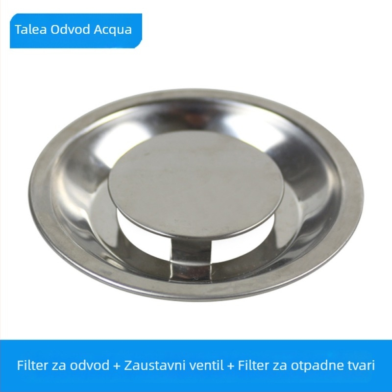 Filtr odvodnje kuhinjskog sudopera Talea, nehrđajući čelik SUS304, model QS142C002, stil chinoiserie