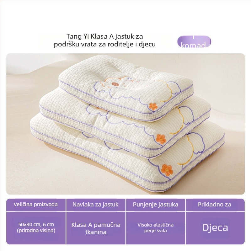 Dječji jastučnica za vrat - pravokutnog oblika, punjenje od poliesterskog vlakna, navlaka od poliesterskog vlakna, za djecu, težina 0,55–1,0 kg