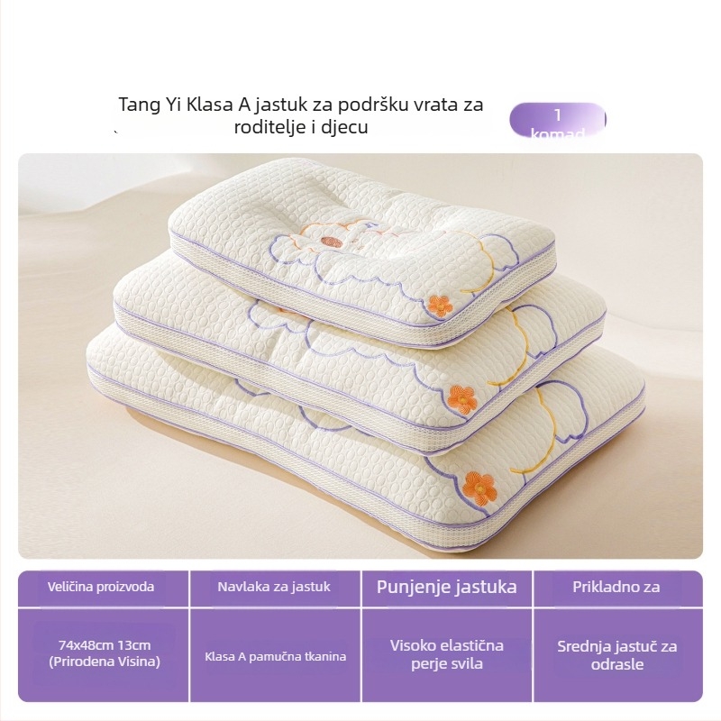 Dječji jastučnica za vrat - pravokutnog oblika, punjenje od poliesterskog vlakna, navlaka od poliesterskog vlakna, za djecu, težina 0,55–1,0 kg