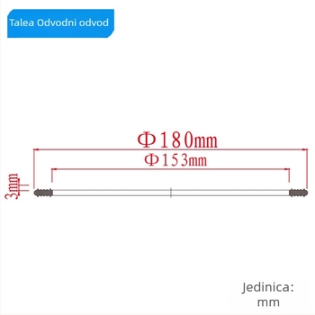 Brtvilo za kuhinjski odvod, model R0083N001, guma, 20 g, Talea