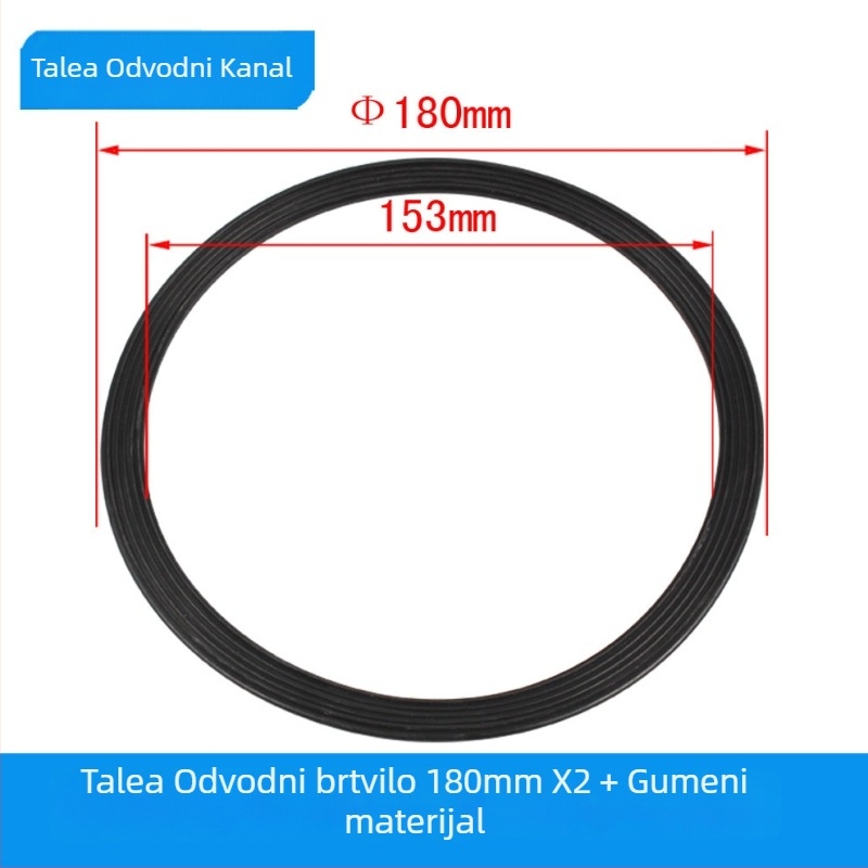 Brtvilo za kuhinjski odvod, model R0083N001, guma, 20 g, Talea