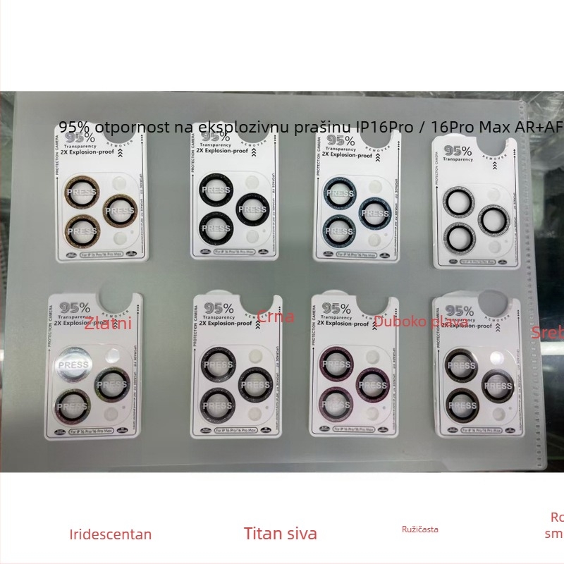 Staklena zaštita objektiva za iPhone 11–14 Pro/Max (HD, otporno na eksplozije, prašinu, otiske prstiju, padove)