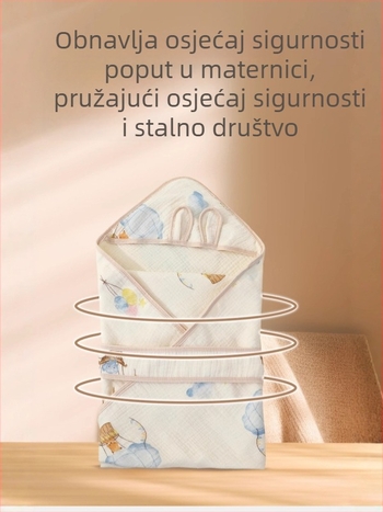 Deka za grljenje novorođenčadi, 100% pamuk izvana i punjenja, sve sezone, karikaturni uzorak, sigurnost klase A