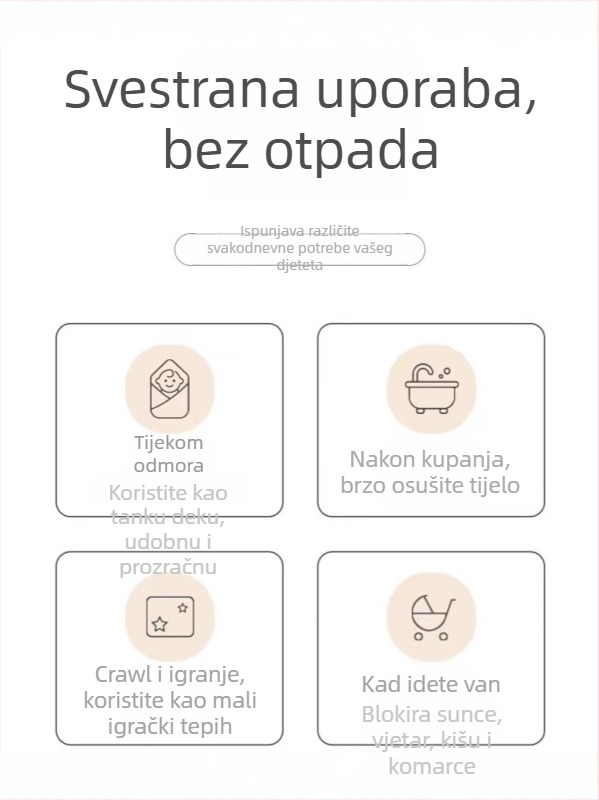 Deka za grljenje novorođenčadi, 100% pamuk izvana i punjenja, sve sezone, karikaturni uzorak, sigurnost klase A