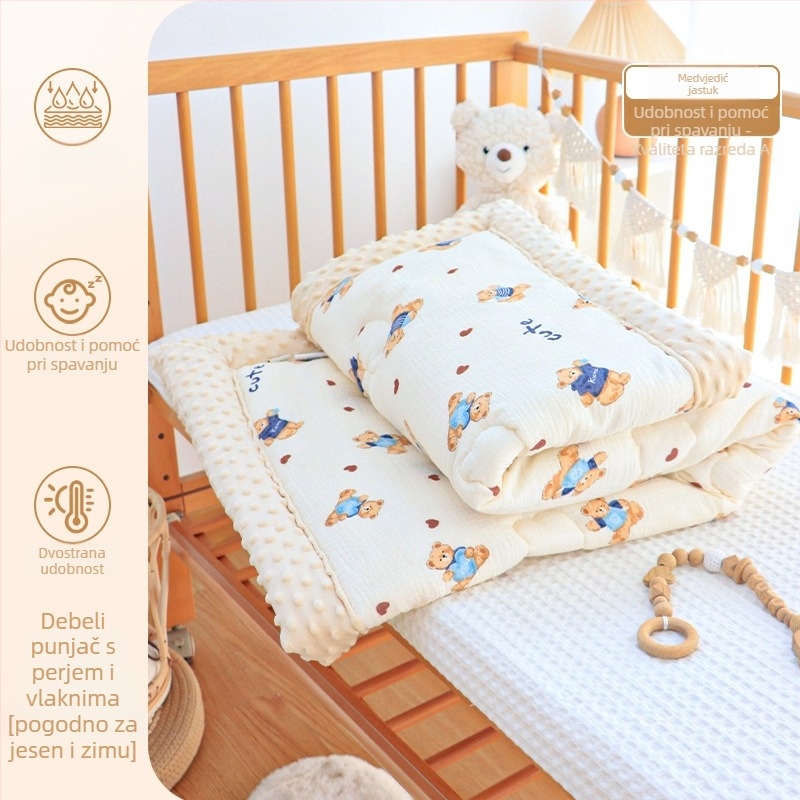 Dječja deka – tkanina od čiste pamuka, punilo od poliestera, zimsko razdoblje, za novorođenčad, prilagodljiva