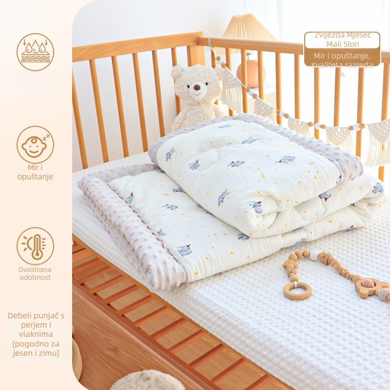 Dječja deka – tkanina od čiste pamuka, punilo od poliestera, zimsko razdoblje, za novorođenčad, prilagodljiva