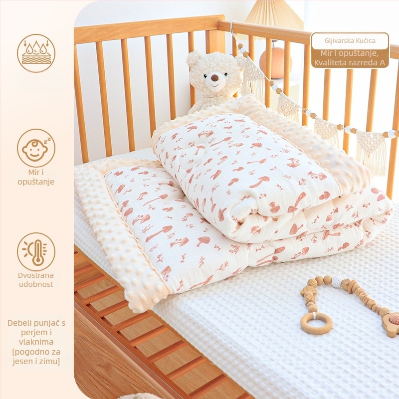 Dječja deka – tkanina od čiste pamuka, punilo od poliestera, zimsko razdoblje, za novorođenčad, prilagodljiva