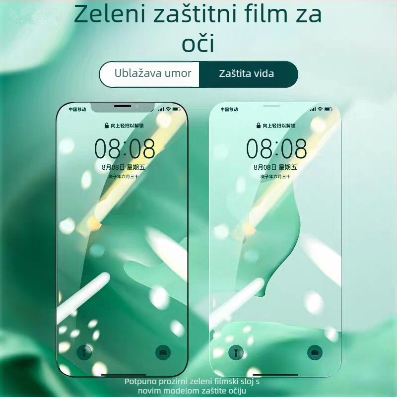 Kaljeno staklo zaštitnik prednjeg zaslona za iPhone 14, 14 Pro, 14 Pro Max i 13 Pro Max — HD jasnoća, anti otisci prstiju, anti plavo svjetlo, automatsko popravak