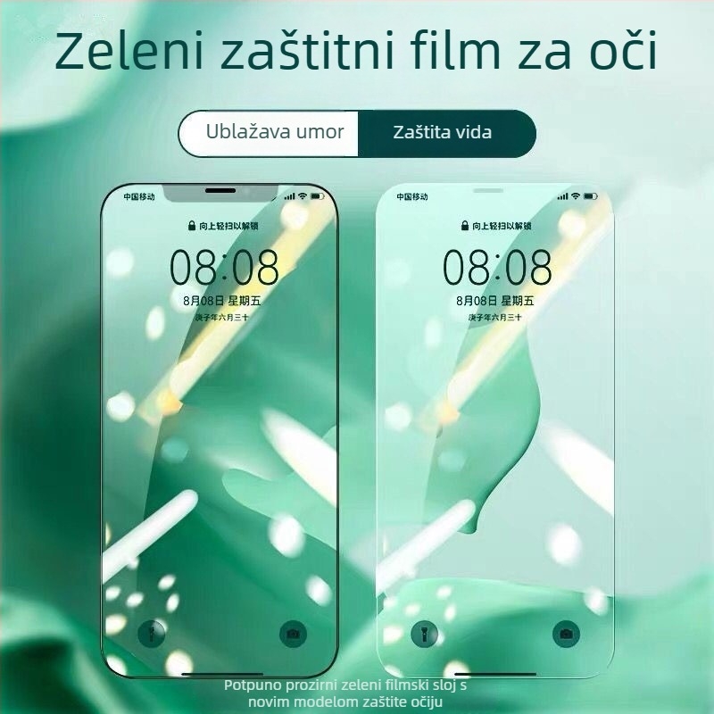 Kaljeno staklo zaštitnik prednjeg zaslona za iPhone 14, 14 Pro, 14 Pro Max i 13 Pro Max — HD jasnoća, anti otisci prstiju, anti plavo svjetlo, automatsko popravak