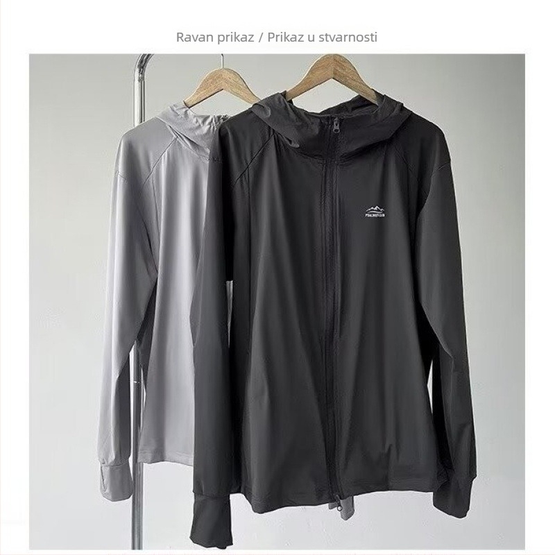 Muška vesta s kapuljom od polar fleksa - zatvarač, opuštena silueta, više džepova za ljetni turizam (Kapuljača; Polar fleece; Zip; Opuštena silueta; Više džepova)