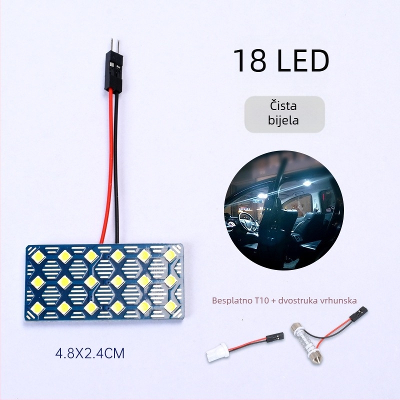 24V posebno automobilno lampe za čitanje s LED-om 5730 SMD visoke svjetline, 1080–1500 lm, snaga 0,5 W, materijal: debela stakloplastična ploča