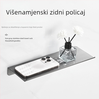 Baonengda Zidni držač za ručnike od nehrđajućeg čelika s elektroplatinskim završnim slojem, trodijelni set za kupaonicu