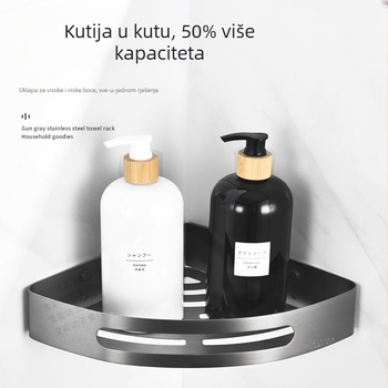 Baonengda Zidni držač za ručnike od nehrđajućeg čelika s elektroplatinskim završnim slojem, trodijelni set za kupaonicu