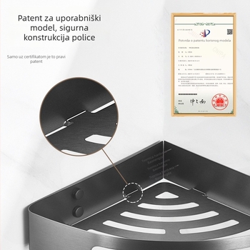 Baonengda Zidni držač za ručnike od nehrđajućeg čelika s elektroplatinskim završnim slojem, trodijelni set za kupaonicu