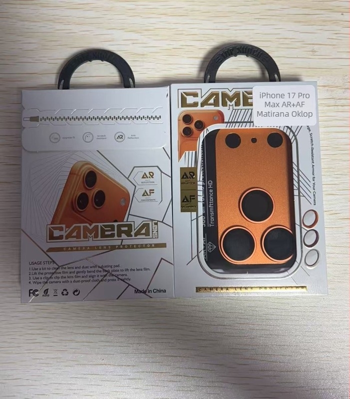 Integrirano zaštitno zaštitno filmsko za objektiv za iPhone 17 Pro Max – aluminijska legura, AR/AF antirefleksija, HD oštrina, otpornost na prašinu, otpornost na padove