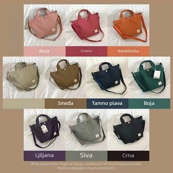 Najlonska crossbody torba u dumpling stilu sa zatvaračem, unutarnja zip pretinica i džep za telefon