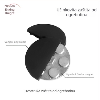 Snažna magnetska osnova za LED reflektor nosač; gumom premazan, NdFeB magneti, željezni dijelovi; brend Star Knight, model NPHA-, univerzalna kompatibilnost