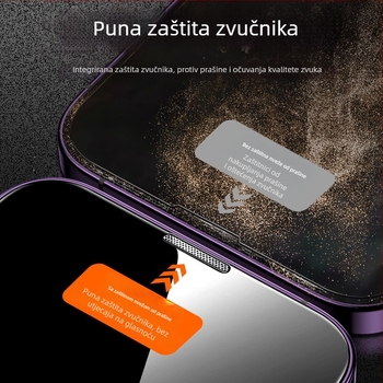 Prednji stakleni zaštitnik zaslona za iPhone 14 Pro Max — HD jasnoća, otporan na udarce, prašinu, anti otisci prstiju, zaštita privatnosti