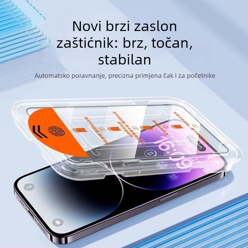 Prednji stakleni zaštitnik zaslona za iPhone 14 Pro Max — HD jasnoća, otporan na udarce, prašinu, anti otisci prstiju, zaštita privatnosti