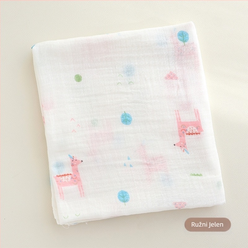 Besidira – 100% pamuk wrap za novorođenčad – uzorci: crtani likovi, cvijeće, oblici; za novorođenčad 0–1 godina