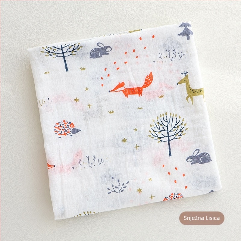 Besidira – 100% pamuk wrap za novorođenčad – uzorci: crtani likovi, cvijeće, oblici; za novorođenčad 0–1 godina