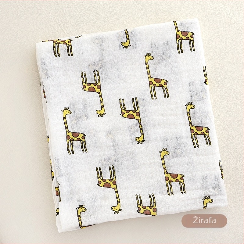 Besidira – 100% pamuk wrap za novorođenčad – uzorci: crtani likovi, cvijeće, oblici; za novorođenčad 0–1 godina