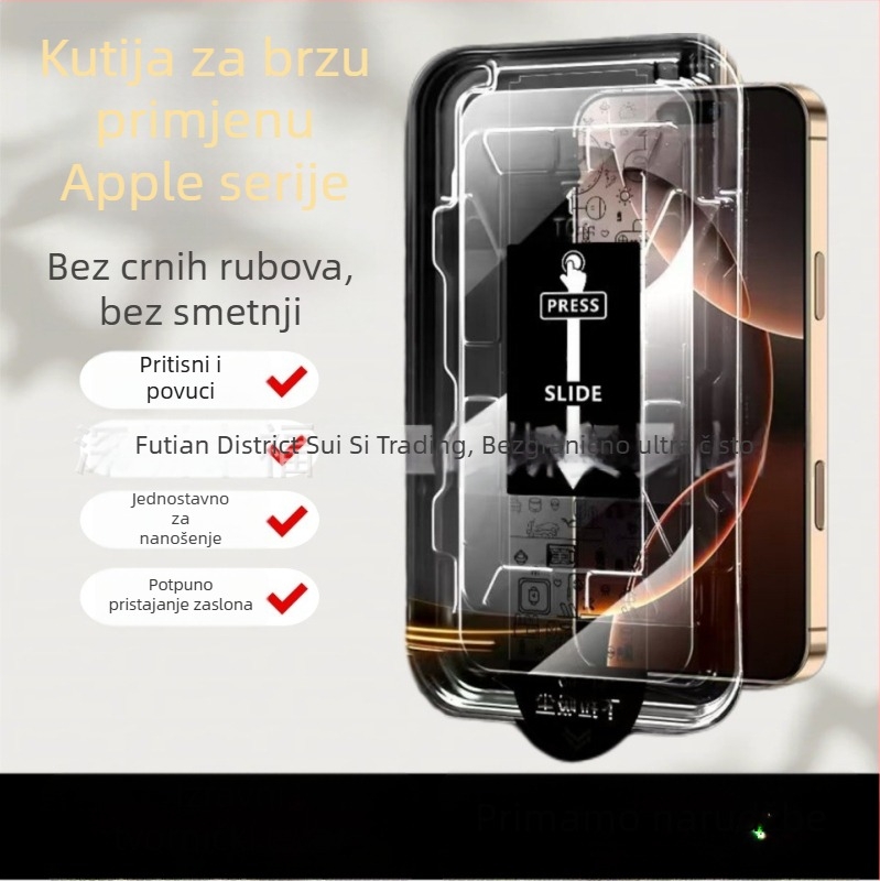 Kaljeno staklo zaštitnik zaslona za iPhone 14 Pro Max, bez rubova, HD puni zaslon, zaštita privatnosti